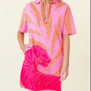 Sheridan French
Rhodes Dress in Candy Pink Tigress size Small